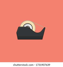 Adhesive Tape Dispenser Vector Illustration For Cellophane Tape Day On May 27th. Office Equipment Symbol.