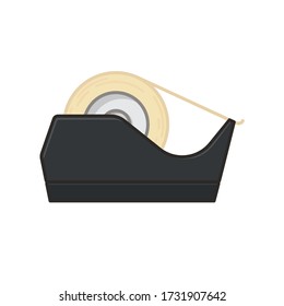 Adhesive Tape Dispenser Vector Illustration For Cellophane Tape Day On May 27th. Isolated Office Equipment Symbol.