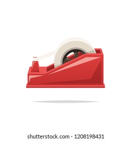 Adhesive tape dispenser vector isolated