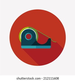 adhesive tape flat icon with long shadow,eps10