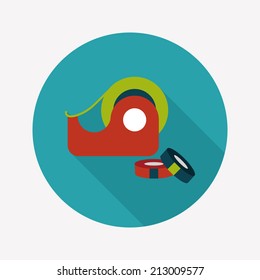 adhesive tape flat icon with long shadow,eps10
