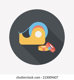 adhesive tape flat icon with long shadow,eps10