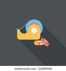 adhesive tape flat icon with long shadow,eps10