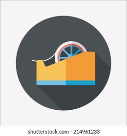 adhesive tape flat icon with long shadow,eps10