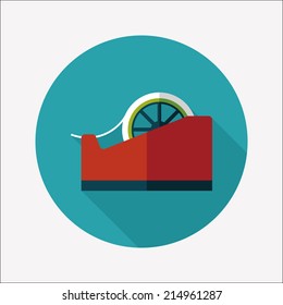 adhesive tape flat icon with long shadow,eps10
