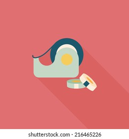 adhesive tape flat icon with long shadow,eps10