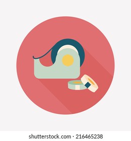 adhesive tape flat icon with long shadow,eps10
