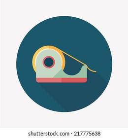 adhesive tape flat icon with long shadow,eps10