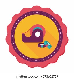 adhesive tape flat icon with long shadow,eps10