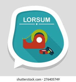 adhesive tape flat icon with long shadow,eps10