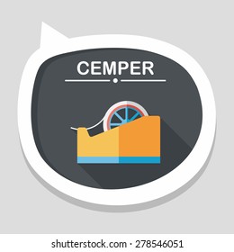 adhesive tape flat icon with long shadow,eps10