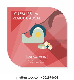 adhesive tape flat icon with long shadow,eps10