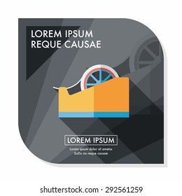 adhesive tape flat icon with long shadow,eps10