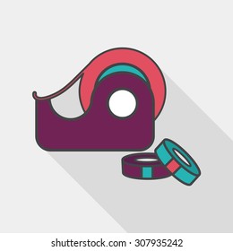 adhesive tape flat icon with long shadow,eps10
