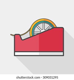 adhesive tape flat icon with long shadow,eps10