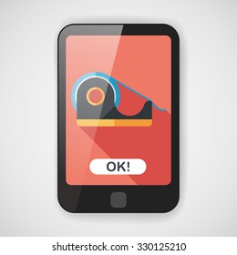 adhesive tape flat icon with long shadow,eps10
