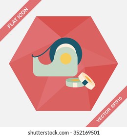 adhesive tape flat icon with long shadow,eps10