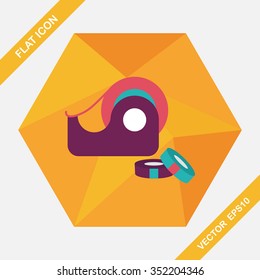 adhesive tape flat icon with long shadow,eps10