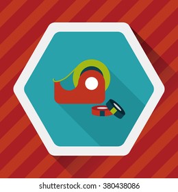 adhesive tape flat icon with long shadow,eps10