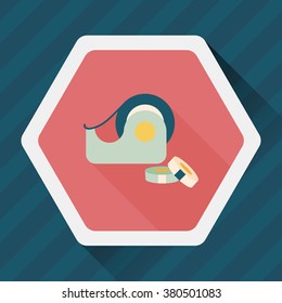 adhesive tape flat icon with long shadow,eps10