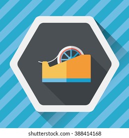 adhesive tape flat icon with long shadow,eps10