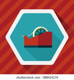 adhesive tape flat icon with long shadow,eps10