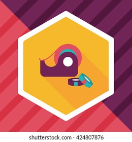 adhesive tape flat icon with long shadow,eps10