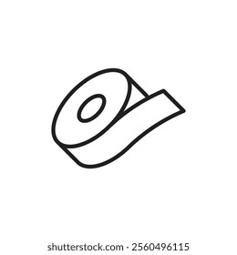 Adhesive tape icon Black and white logo