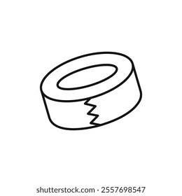 Adhesive tape icon Isolated flat vector in outline