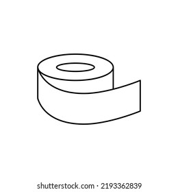 Adhesive tape icon in line style icon, isolated on white background