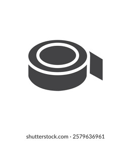 Adhesive tape icon Simple thin line flat symbol