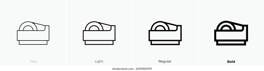 adhesive tape icon. Thin, Light Regular And Bold style design isolated on white background