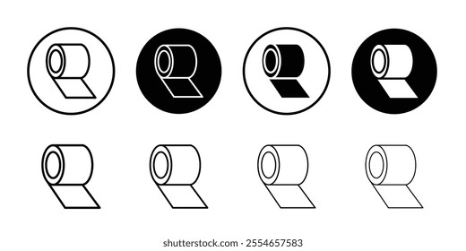 Adhesive tape icon Thin line vector illustration set