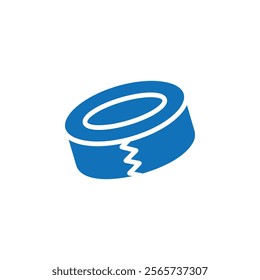 Adhesive tape icon Thin line illustration set