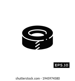 Adhesive tape icon vector. Tape Icon or Logo sign Vector illustration