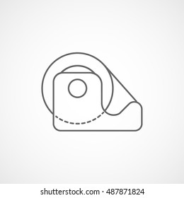 Adhesive Tape Line Icon On White Background