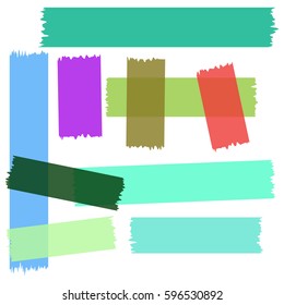 adhesive tape pieces vector set