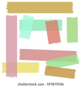adhesive tape pieces vector set