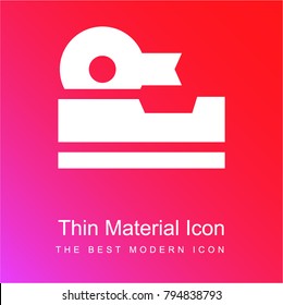 Adhesive tape red and pink gradient material white icon minimal design