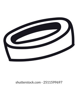 Fita adesiva rolo desenhado à mão ilustração vetorial. Fita de uísque pegajosa transparente para embalagem, desenho de rabiscar.