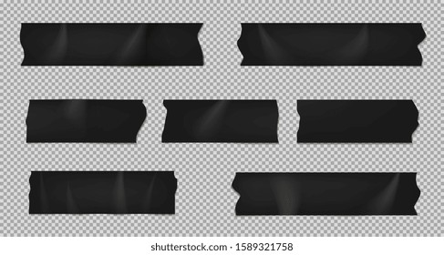 Adhesive tape set isolated on transparent background