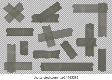 Adhesive tape set isolated on transparent background