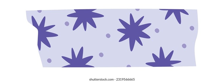 Cinta Adhesiva Con Ilustración Del Vector Del Patrón De Estrellas