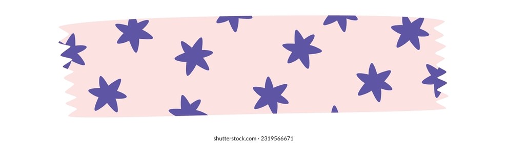 Adhesive Tape With Stars Pattern Vector Illustration