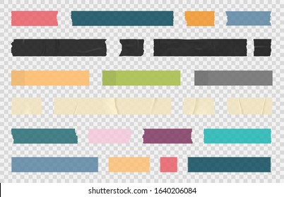 Colorful golden washi tape strips Royalty Free Vector Image