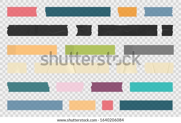 Adhesive Tape Sticky Paper Stripes Colorful Stock Vector (Royalty Free ...