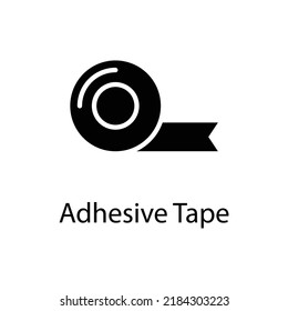 Adhesive Tape vector Solid Icon Design illustration on White background. EPS 10 File 