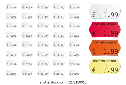 adhesive vector price tags isolated on white background icluding special offers