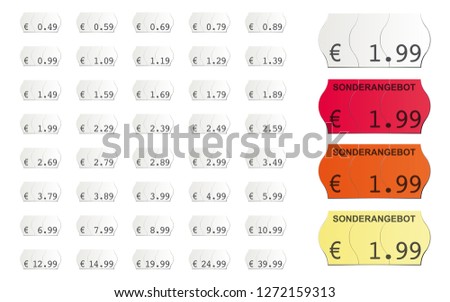 adhesive vector price tags isolated on white background icluding special offers