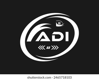 Diseño del logotipo de la letra ADI. ADI Logotipo simple y moderno. Diseño de logotipo de Alfabeto de lujo ADI. -Ilustración vectorial